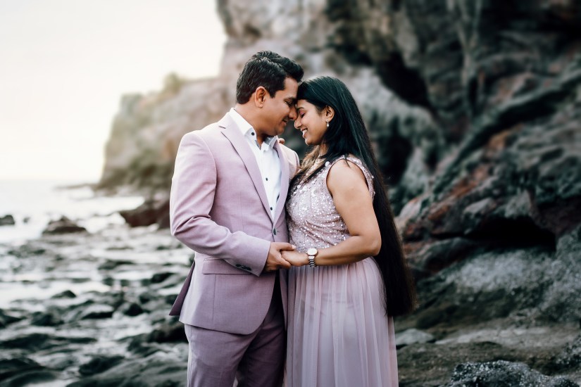 Couple of Indian origin have their wedding anniversary celebration with Lanzarote wedding photographer Andrius Tekorius in Playa Blanca