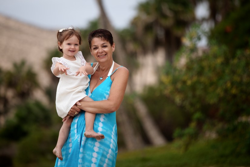 International family photography - French grandparents creating memories with grandchildren in Fuerteventura