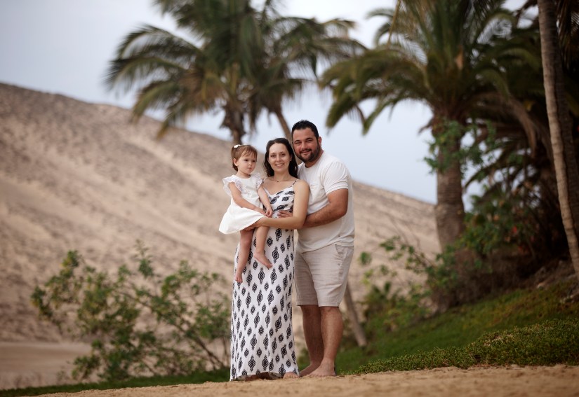 French grandparents with children and grandchildren - professional family photography on Fuerteventura's golden sands